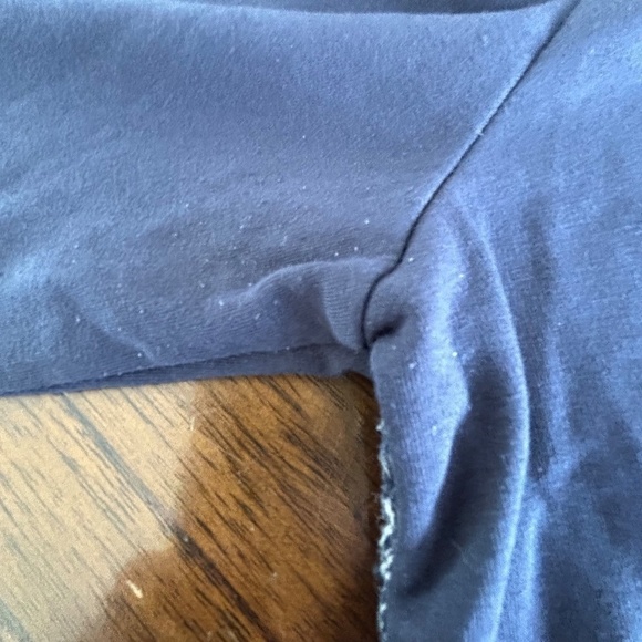 Roots Navy blue crew neck pullover sweatshirt with knit front size M - Picture 7 of 11